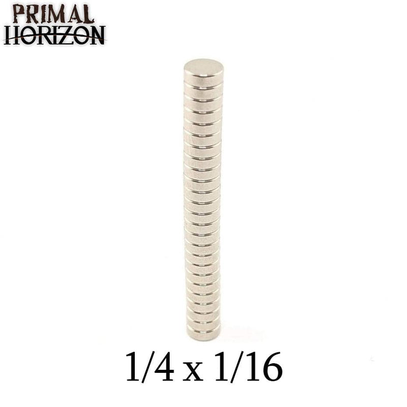 Primal Horizon Magnets - 1/4" x 1/16" Disc Magnets (25)