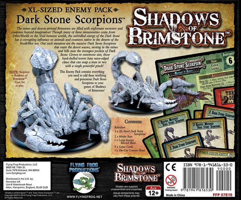 Shadows of Brimstone: Dark Stone Scorpion XL Sized Enemy Pack