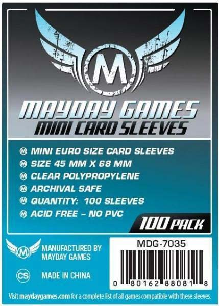 Mayday Games Mini Euro Card Sleeve 45 mm x 68 mm 100ct