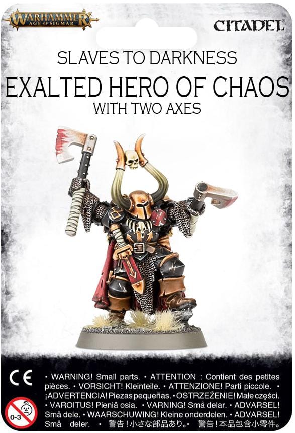 Slaves to Darkness Exalted Hero of Chaos with two Axes ( 1036-W )