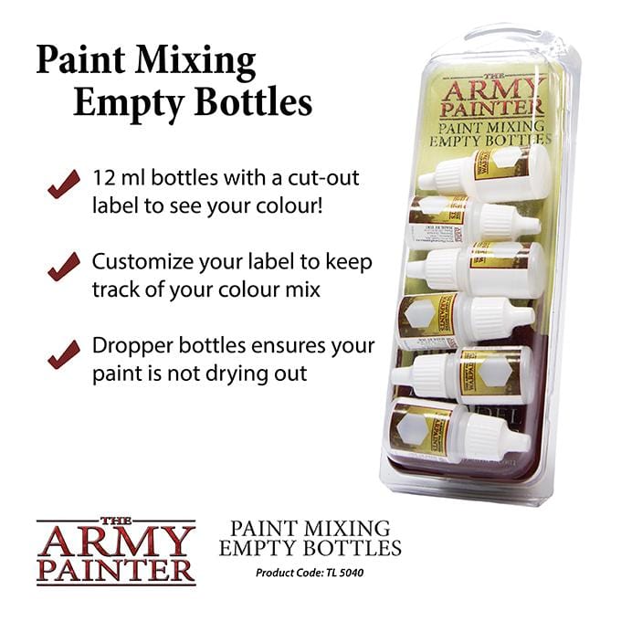 Army Painter Paint Mixing Empty Bottles (TL5040)