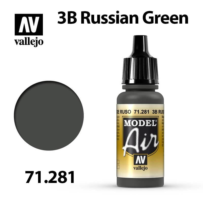 Vallejo Model Air - 3B Russian Green 17ml - Val71281