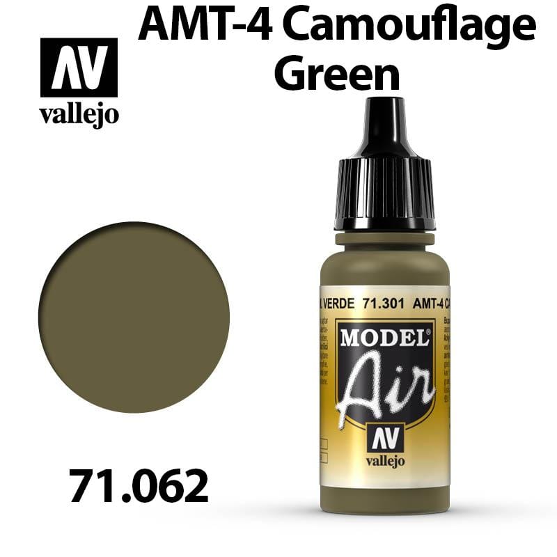 Vallejo Model Air - AMT-4 Camouflage Green 17ml - Val71301