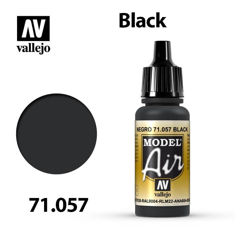 Vallejo Model Air - Black 17ml - Val71057