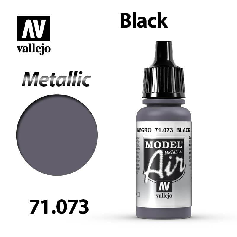 Vallejo Model Air - Black (Metallic) 17ml - Val71073