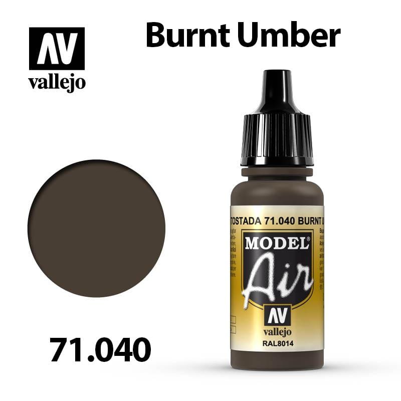 Vallejo Model Air - Burnt Umber 17ml - Val71040