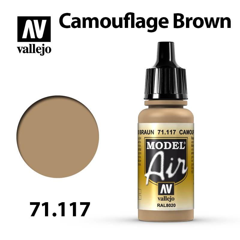 Vallejo Model Air - Camouflage Brown 17ml - Val71117