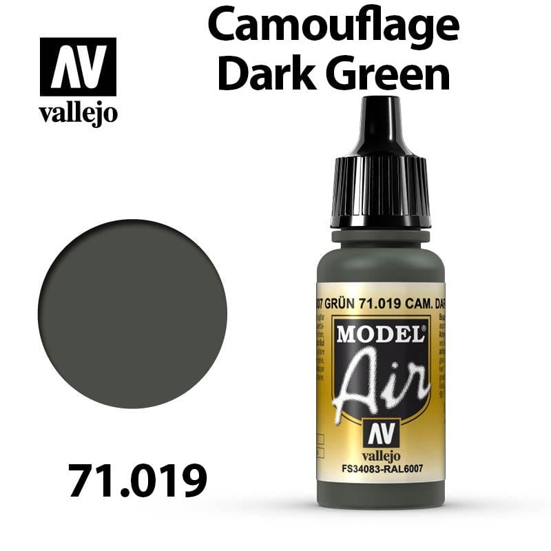 Vallejo Model Air - Camouflage Dark Green 17ml - Val71019