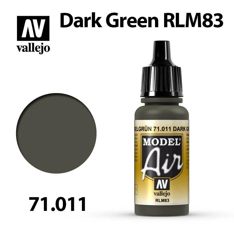 Vallejo Model Air - Dark Green RLM 83 17ml - Val71011