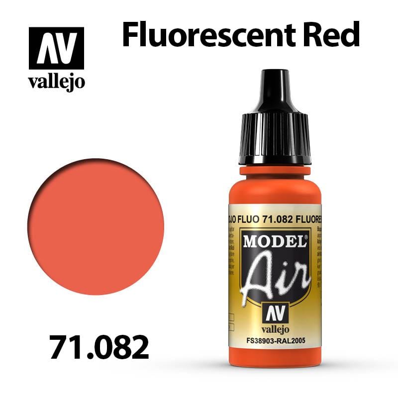 Vallejo Model Air - Fluorescent Red 17ml - Val71082