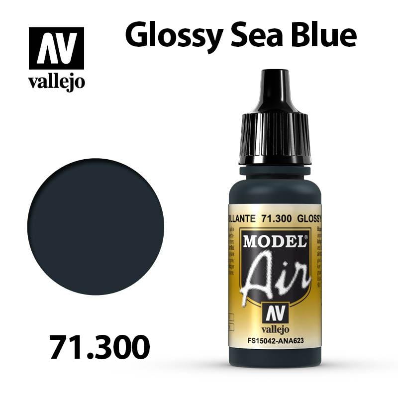 Vallejo Model Air - Glossy Sea Blue 17ml - Val71300