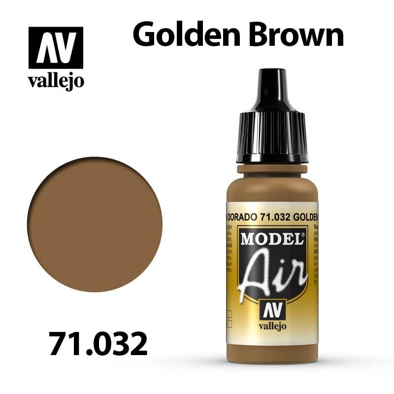 Vallejo Model Air - Golden Brown 17ml - Val71032