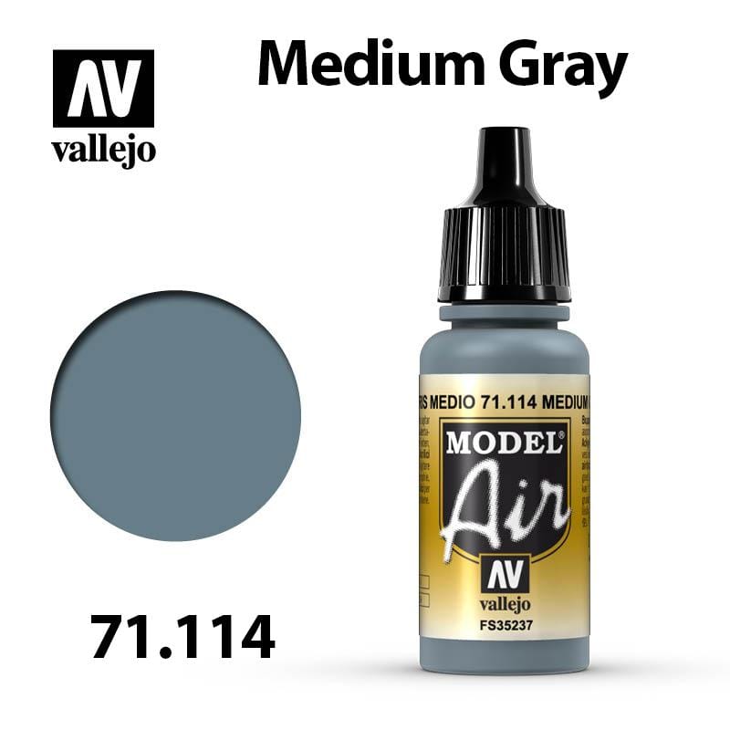Vallejo Model Air - Medium Grey 17ml - Val71114