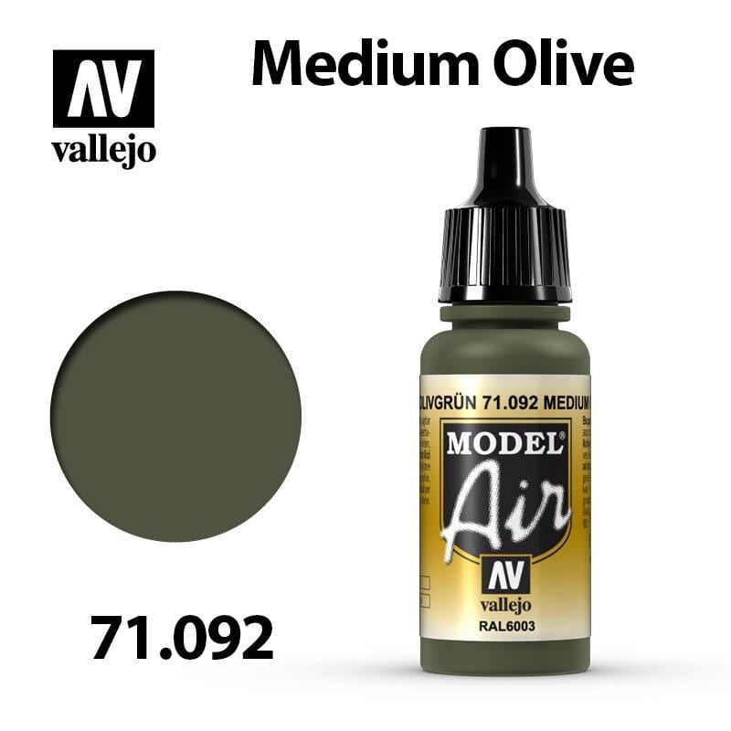 Vallejo Model Air - Medium Olive 17ml - Val71092