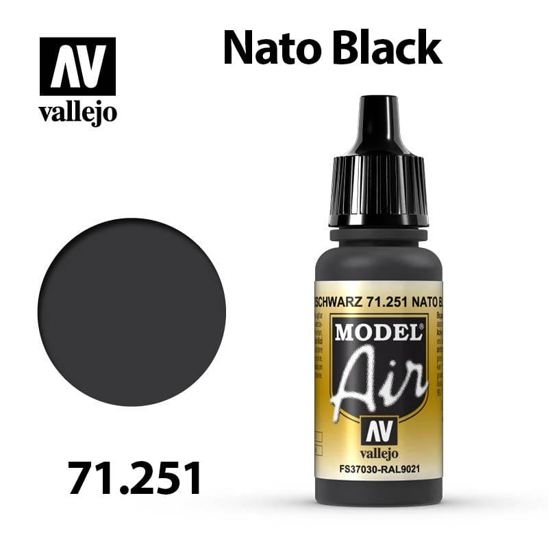 Vallejo Model Air - Nato Black 17ml - Val71251