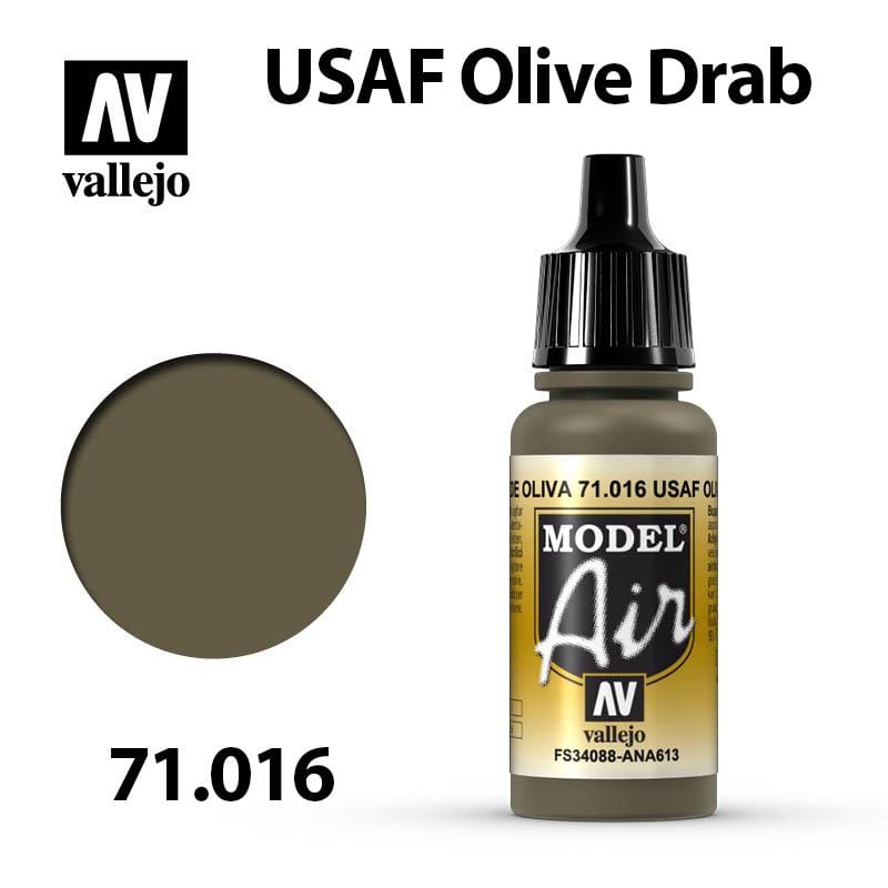 Vallejo Model Air - USAF Olive Drab 17ml - Val71016