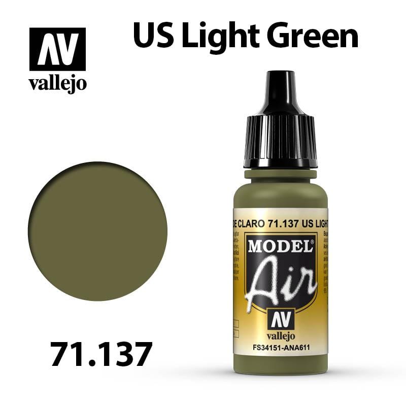 Vallejo Model Air - US Light Green 17ml - Val71137