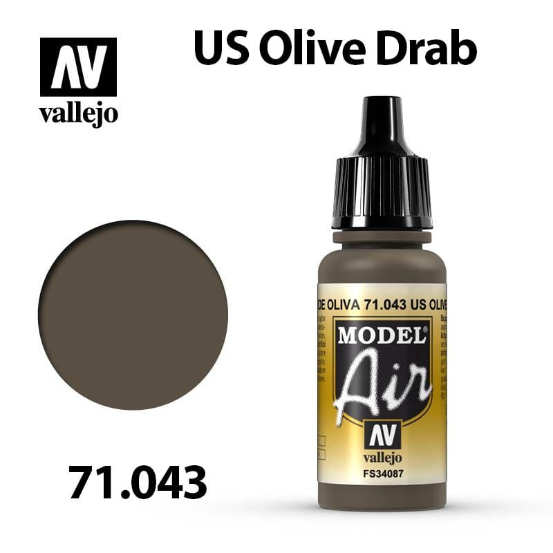 Vallejo Model Air - US Olive Drab 17ml - Val71043