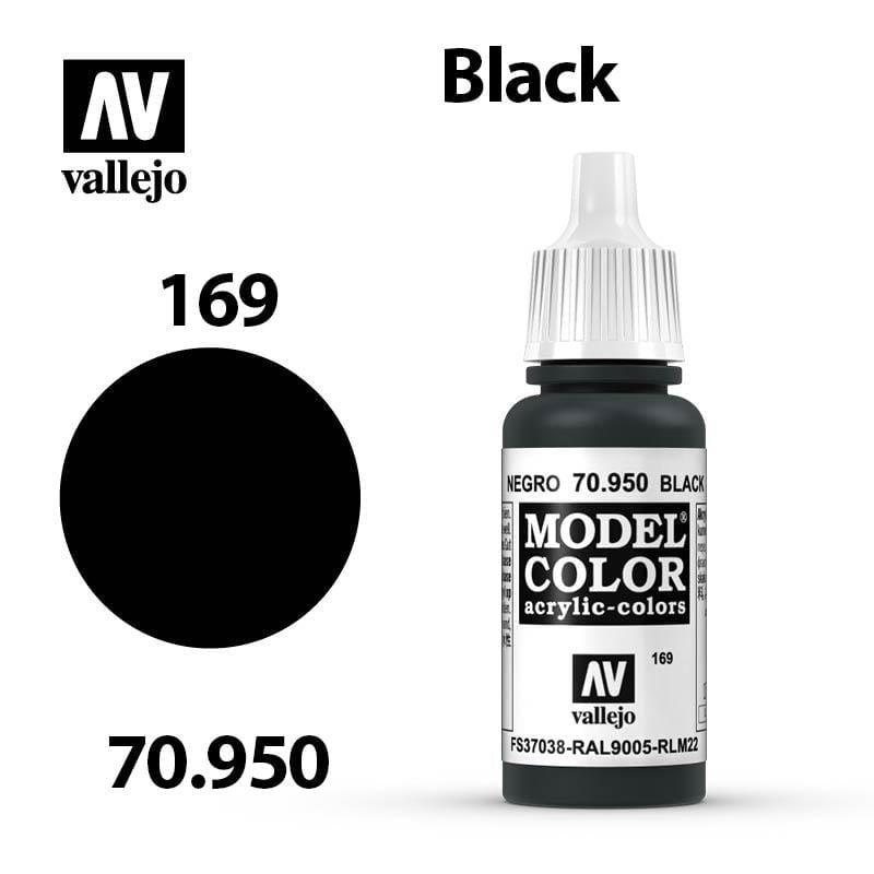 Vallejo Model Color - Black 17ml - Val70950 (169)