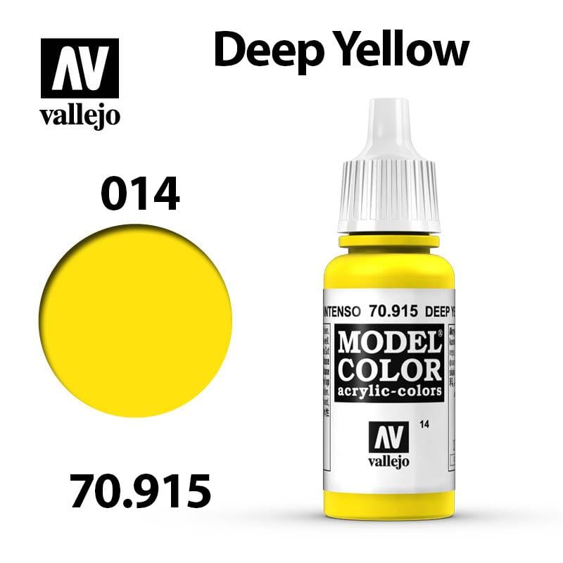 Vallejo Model Color - Deep Yellow 17ml - Val70915 (014)