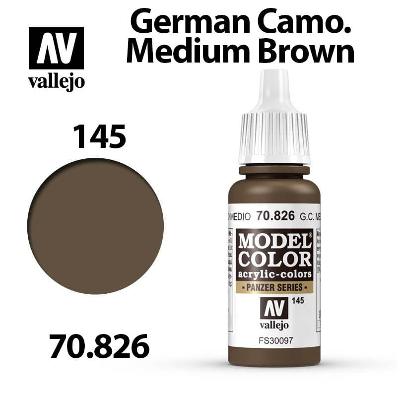 Vallejo Model Color - German Camo Medium Brown 17ml -  Val70826 (145)
