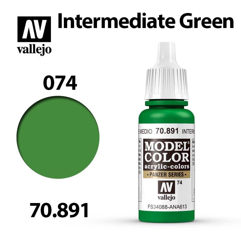 Vallejo Model Color - Intermediate Green 17ml - Val70891 (074)