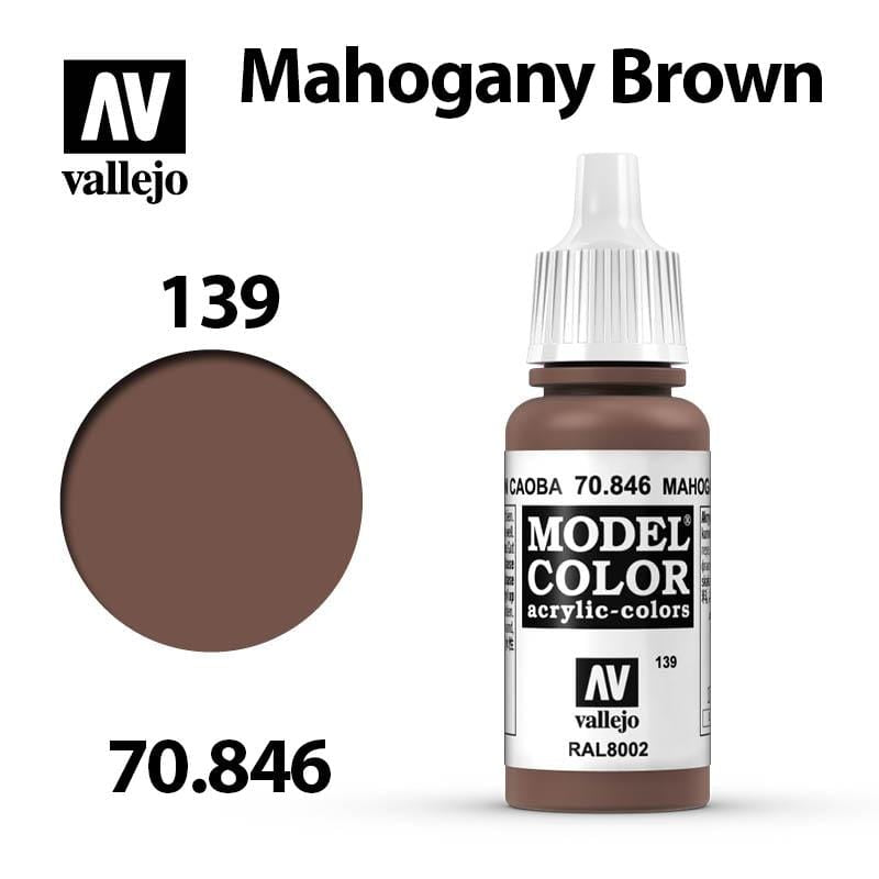 Vallejo Model Color - Mahogany Brown 17ml - Val70846 (139)