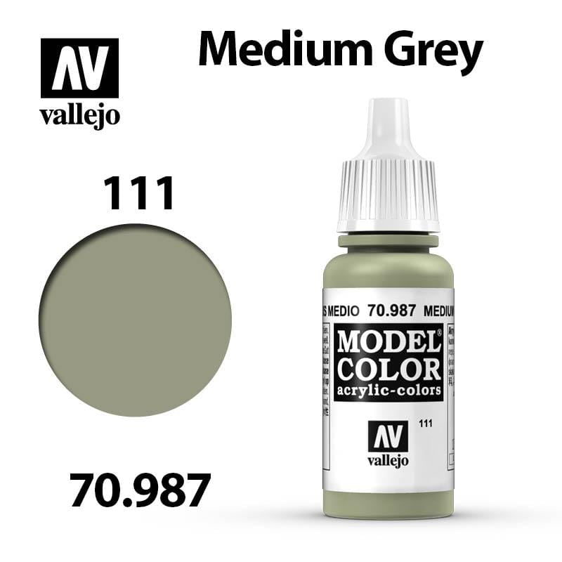 Vallejo Model Color - Medium Grey 17ml - Val70987 (111)