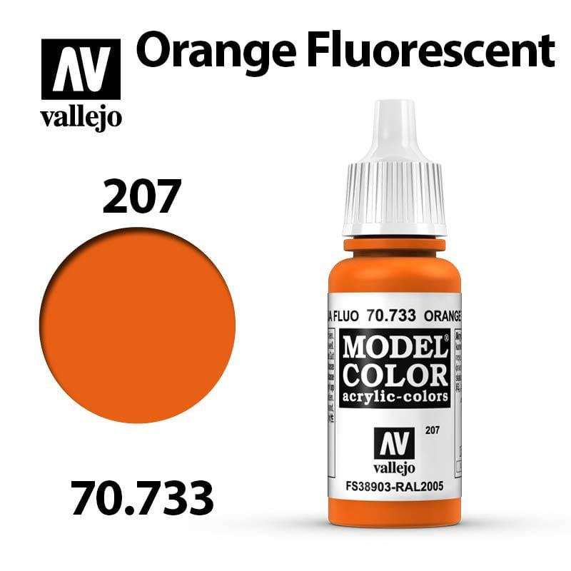 Vallejo Model Color - Orange Fluorescent 17ml - Val70733 (207)
