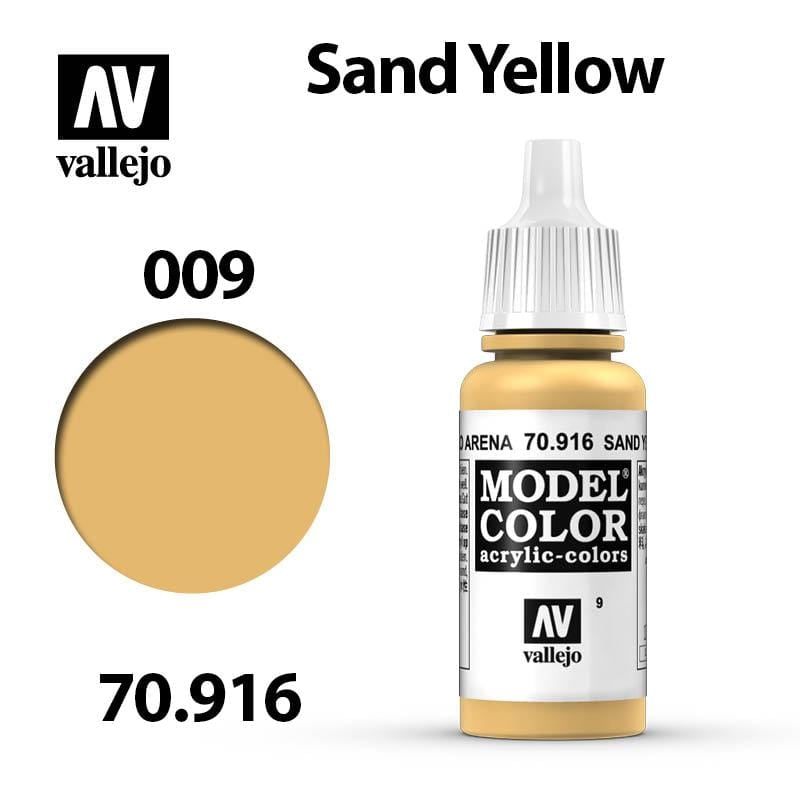 Vallejo Model Color - Sand Yellow 17ml - Val70916 (009)