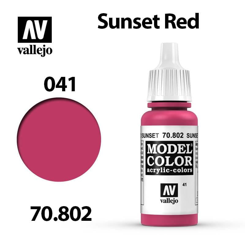 Vallejo Model Color - Sunset Red 17ml - Val70802 (041)