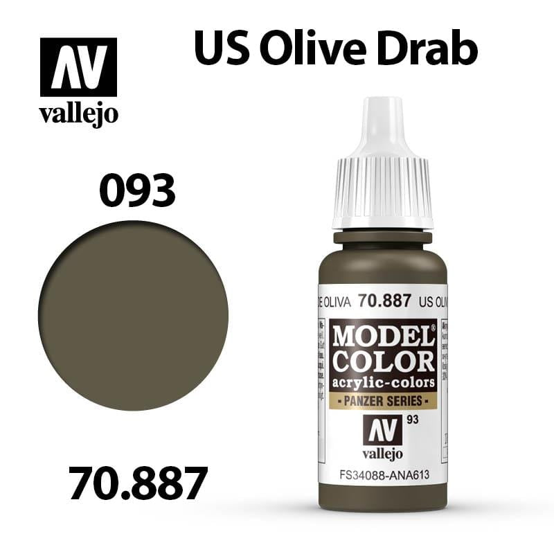Vallejo Model Color - US Olive Drab 17ml - Val70887 (093)