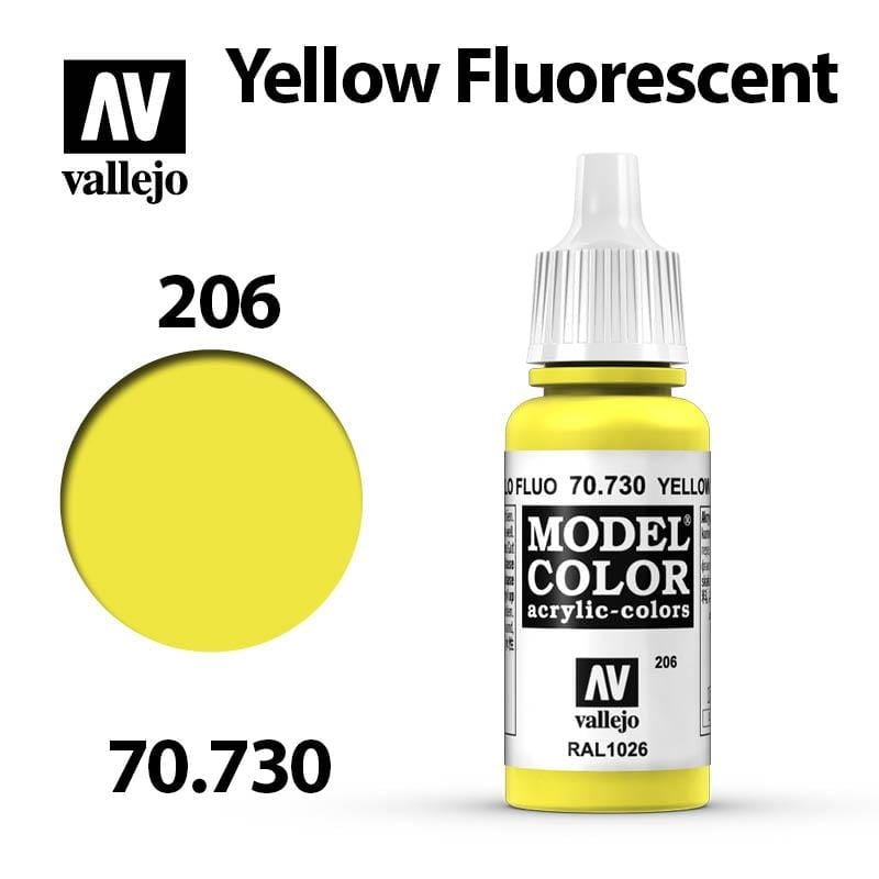 Vallejo Model Color - Yellow Fluorescent 17ml - Val70730 (206)