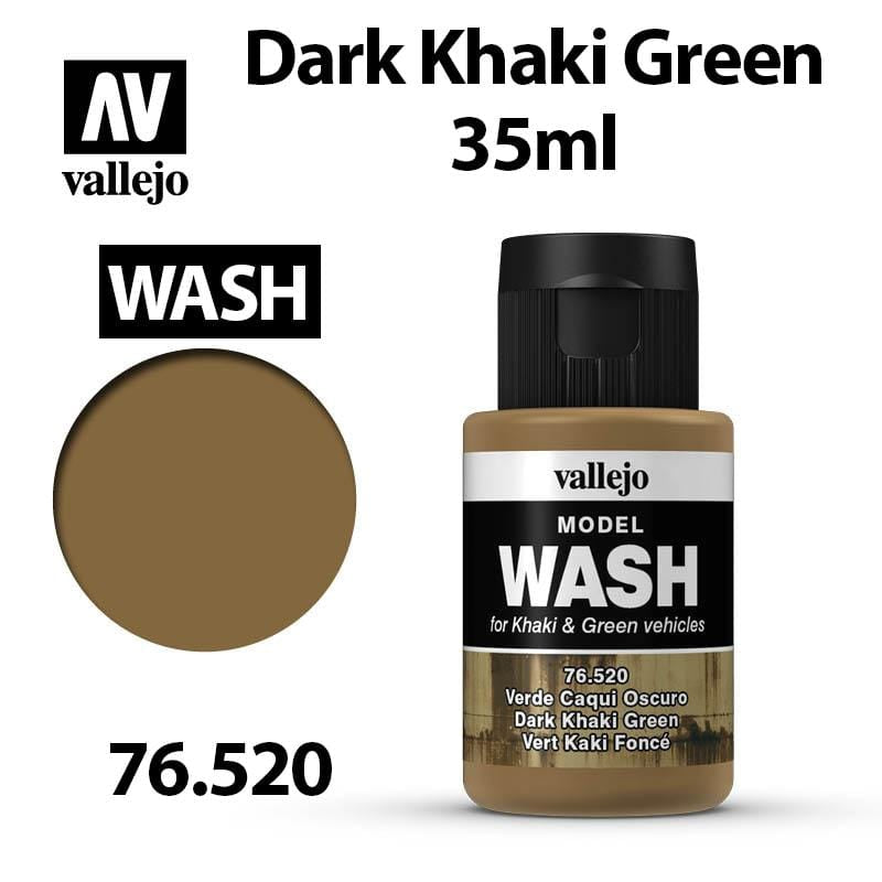 Vallejo Model Wash - Dark Khaki Green 35ml - Val76520