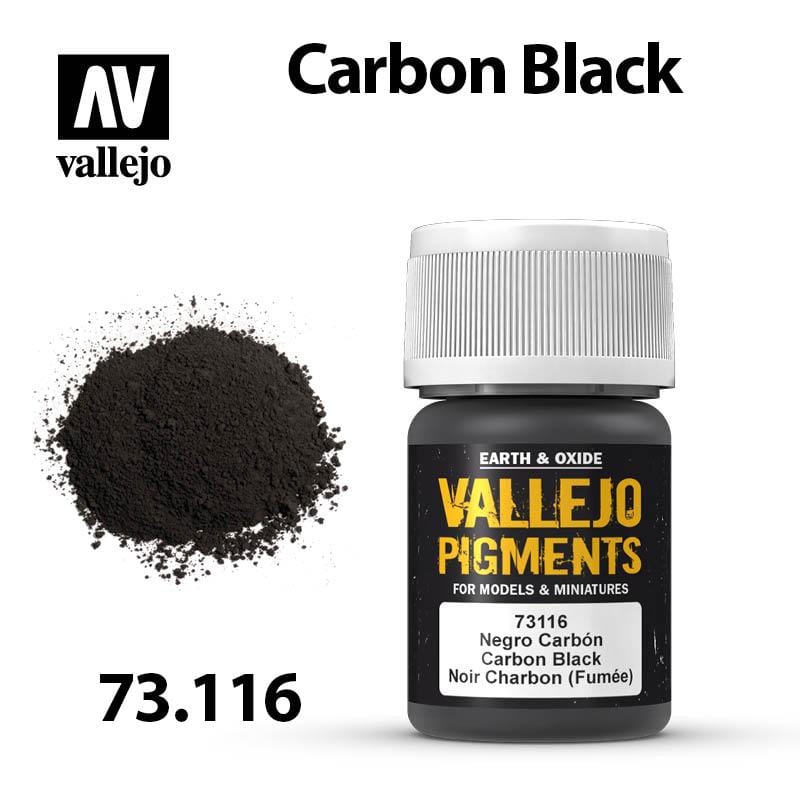 Vallejo Pigments - Carbon Black (Smoke Black) 35ml - Val73116