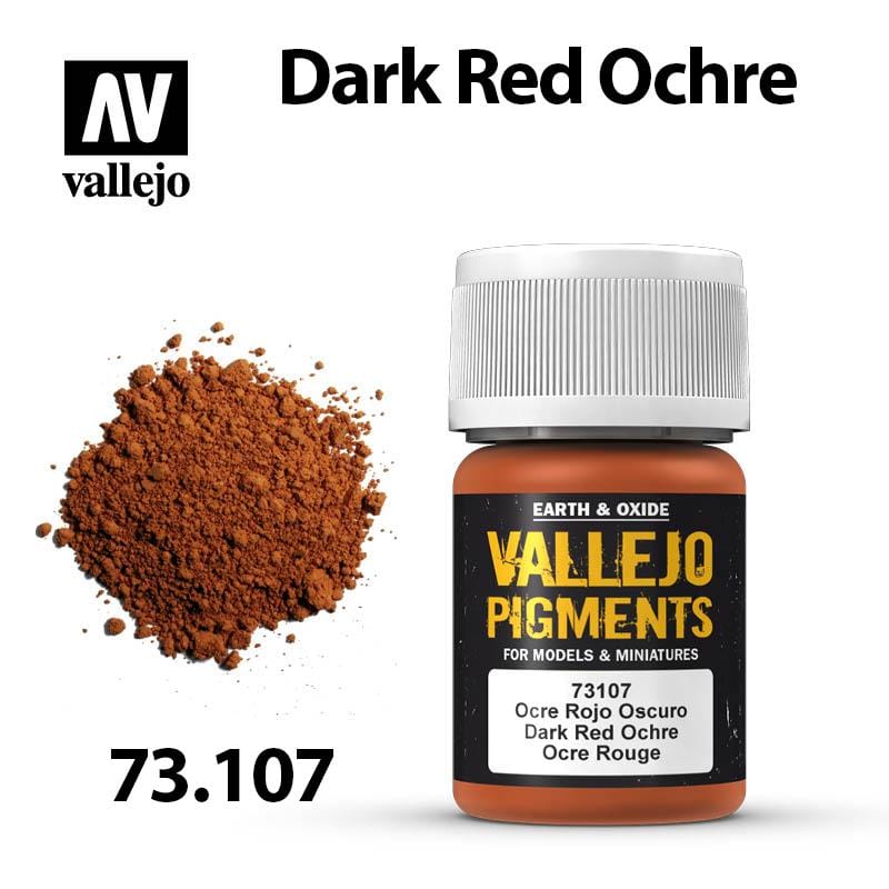 Vallejo Pigments - Dark Red Ochre 35ml - Val73107