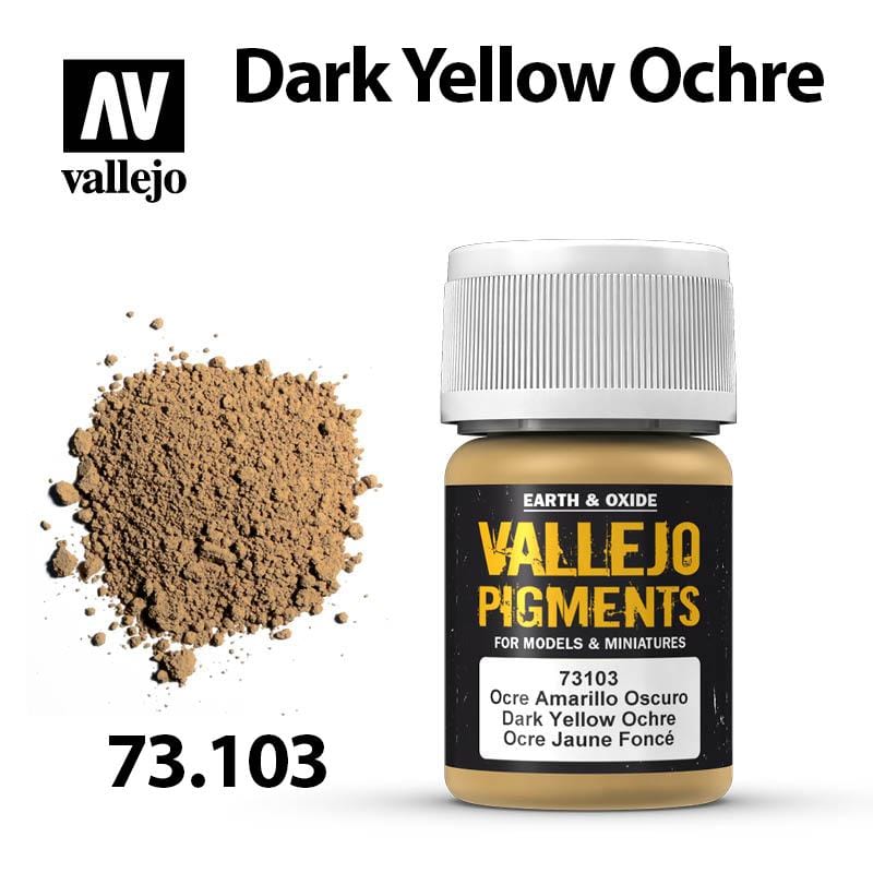 Vallejo Pigments - Dark Yellow Ochre 35ml - Val73103