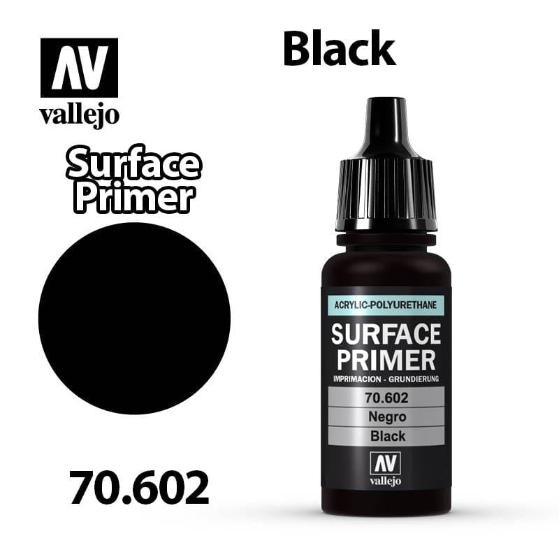 Vallejo Surface Primer - Black 17ml - Val70602