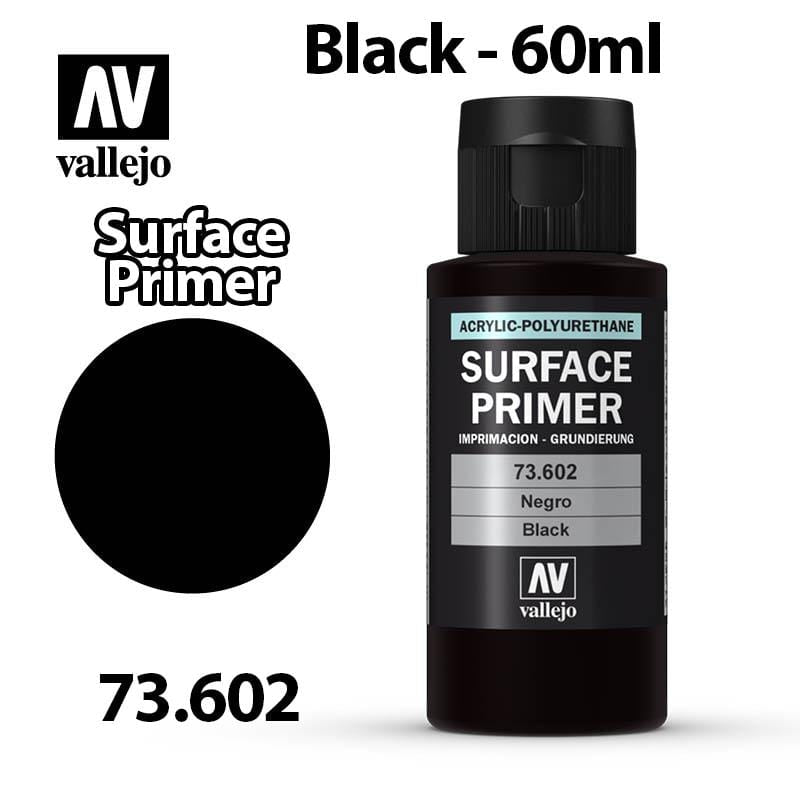 Vallejo Surface Primer - Black 60ml - Val73602