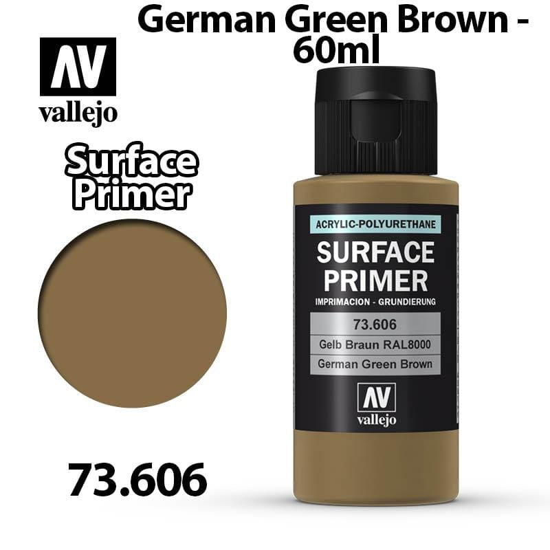 Vallejo Surface Primer - German Green Brown 60ml - Val73606