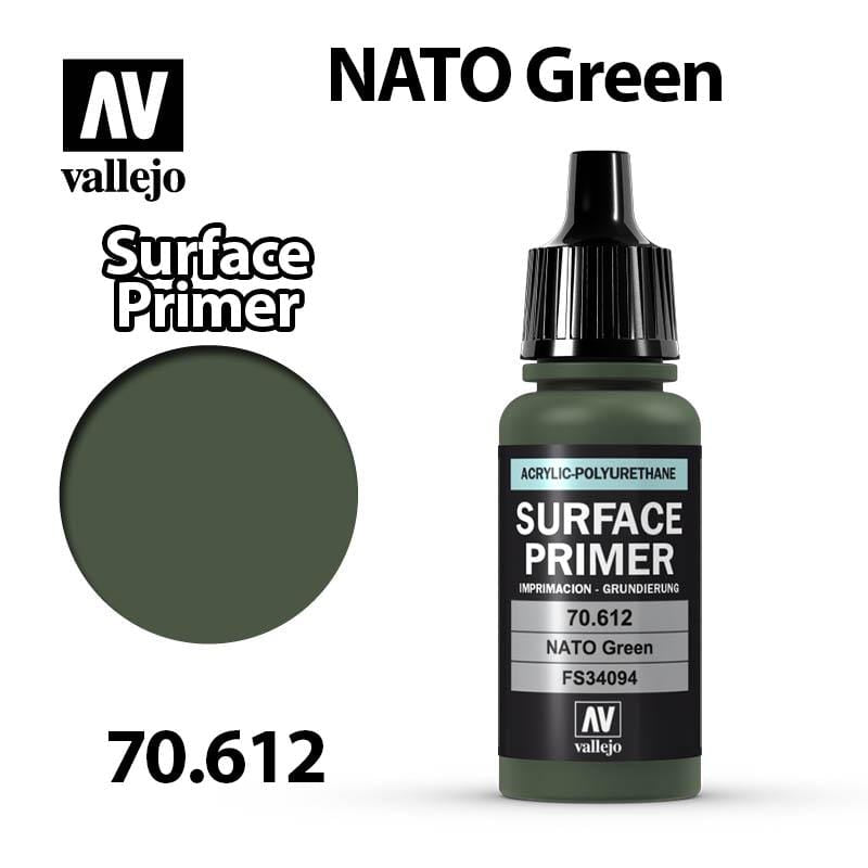 Vallejo Surface Primer - NATO Green 17ml - Val70612