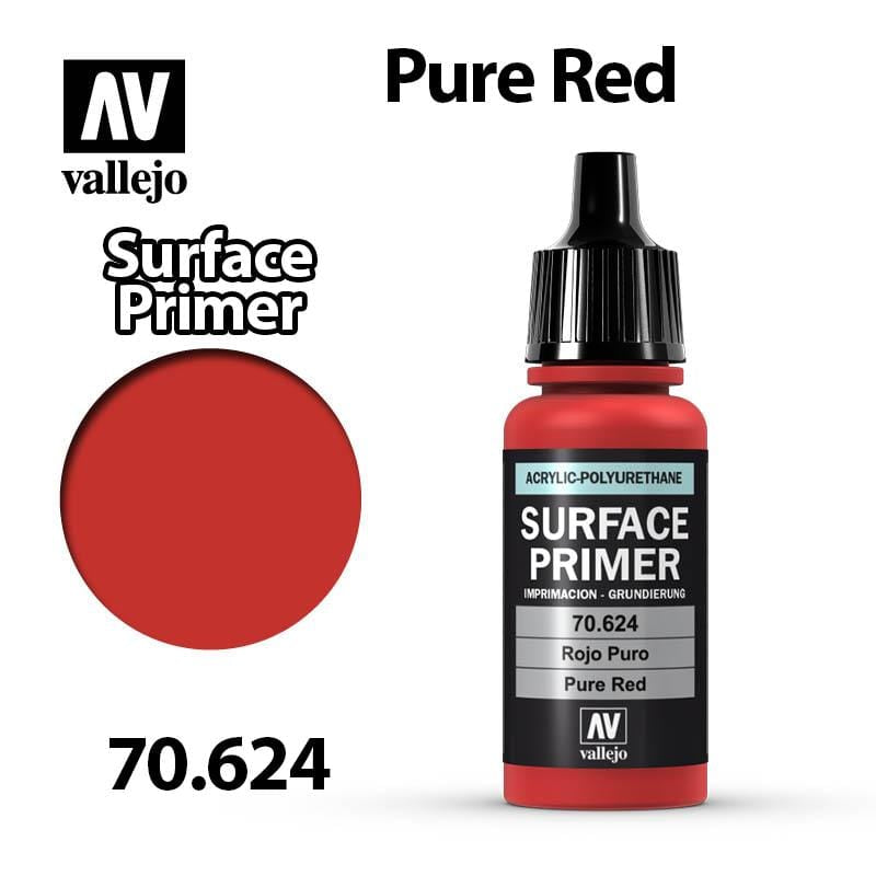 Vallejo Surface Primer - Pure Red 17ml - VAL70624