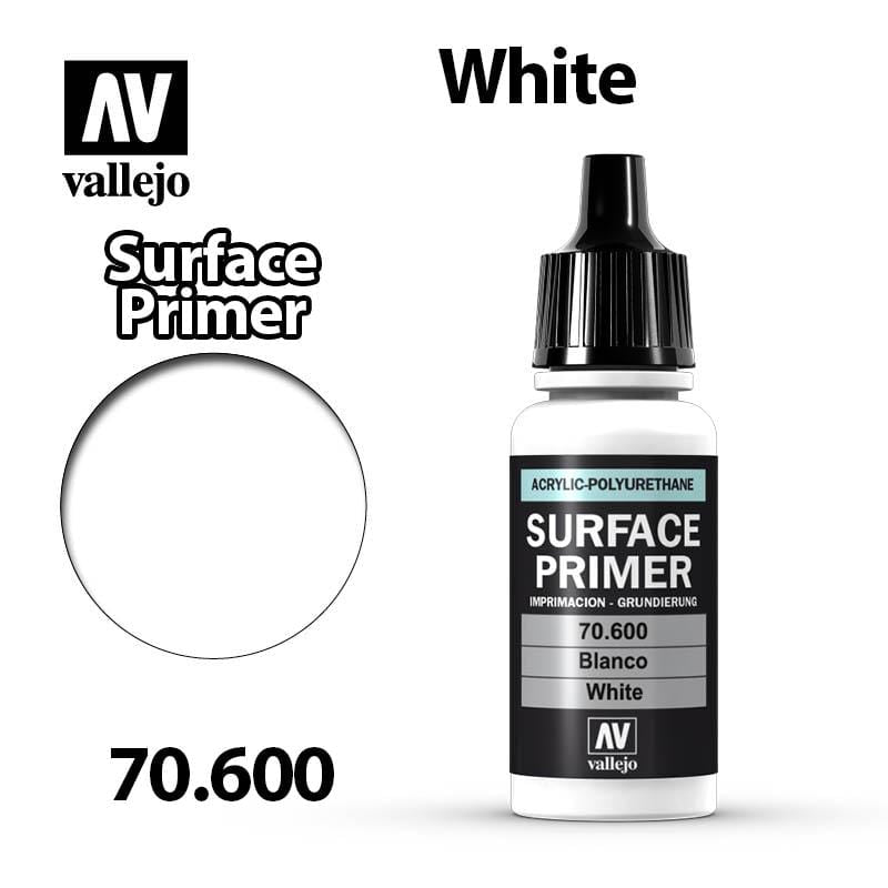Vallejo Surface Primer - White 17ml - Val70600
