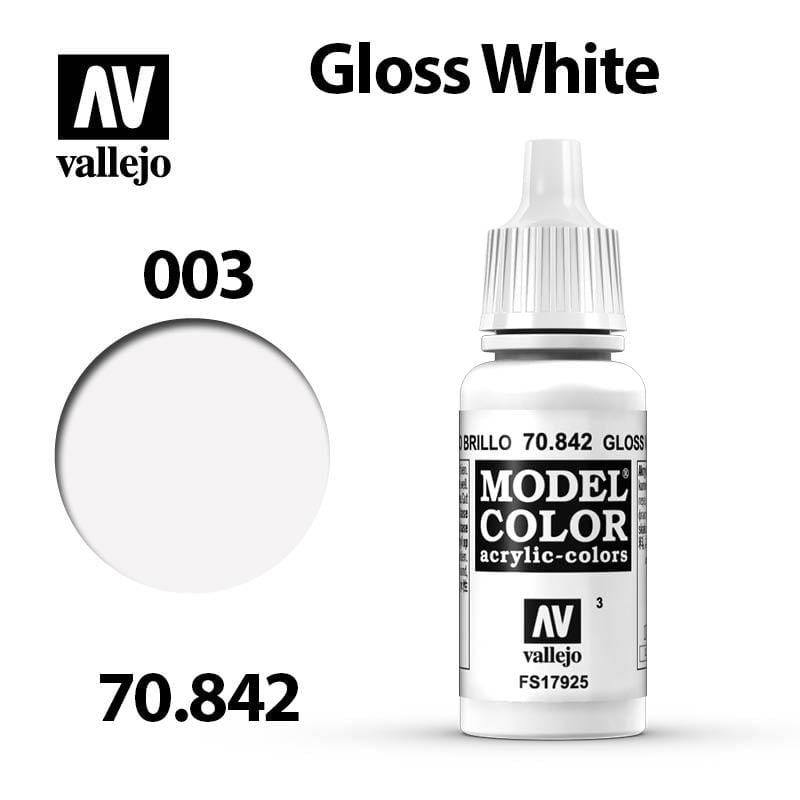 Vallejo Model Color - Gloss White 17ml - Val70842 (003)