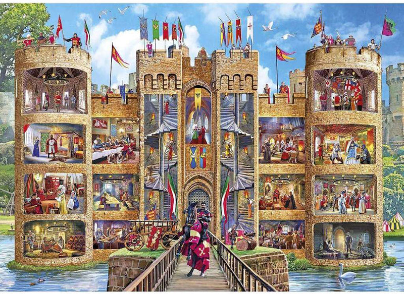 Gibsons Puzzle 1000 Castle Cutaway