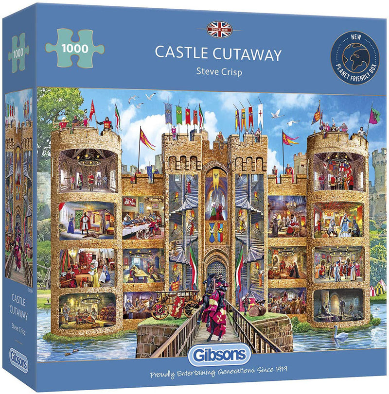 Gibsons Puzzle 1000 Castle Cutaway
