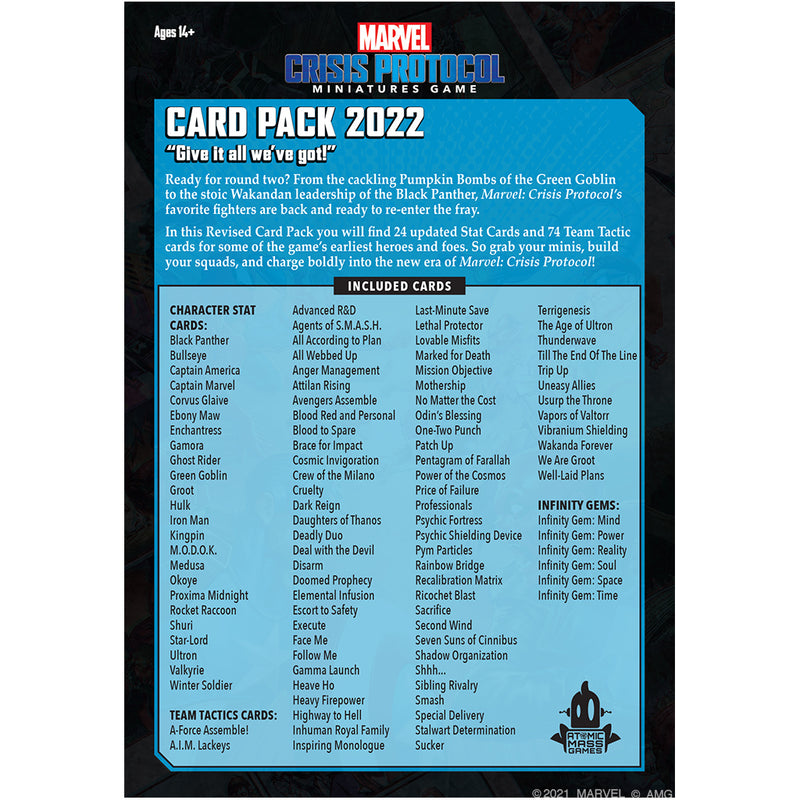 Marvel Crisis Protocol - Card Pack 2022 ( CA10 )