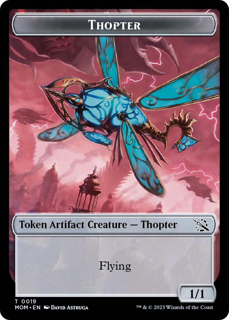 Elemental (9) // Thopter Double-Sided Token [March of the Machine Tokens]