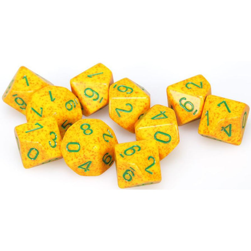 10 D10 Speckled Dice Lotus - CHX25112 - Abyss Game Store