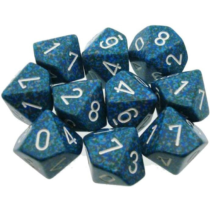 10 D10 Speckled Dice Sea - CHX25116 - Abyss Game Store